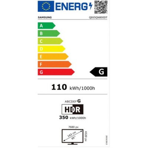 TV UHD SAMSUNG QE65QN800DTXXH QLED SMART 8K